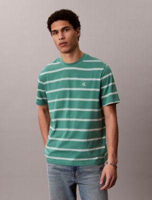 Monogram Stripe Relaxed T-Shirt by CALVIN KLEIN
