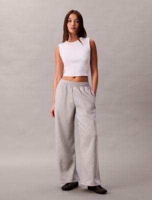 Monologo Fleece Wide Leg Sweatpants by CALVIN KLEIN