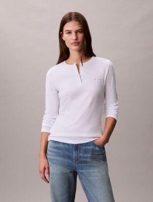 Monologo Rib Henley T-Shirt by CALVIN KLEIN