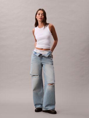 Monologo Rib Tank Top by CALVIN KLEIN