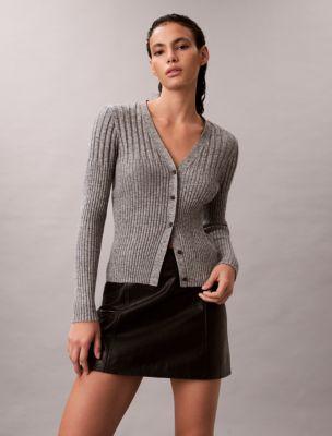 Mouline Rib Cardigan by CALVIN KLEIN