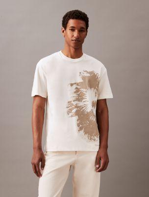 Night Flower Graphic Classic Crewneck T-Shirt by CALVIN KLEIN