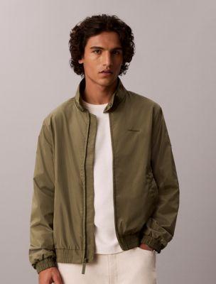 Nylon Grid Bomber Jacket by CALVIN KLEIN
