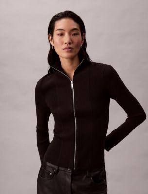 Nylon Rib Zip Jacket by CALVIN KLEIN