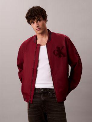 Nylon Tipped Bomber Jacket by CALVIN KLEIN