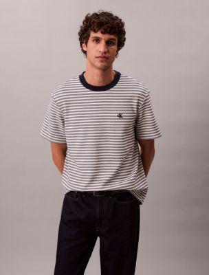 Ottoman Stripe Crewneck Tee by CALVIN KLEIN