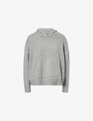 Oversized Contrast-Seam Plush-Terry Hoody by CALVIN KLEIN