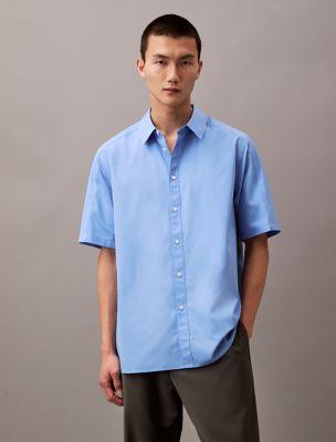 Paneled Cotton Button-Down Shirt by CALVIN KLEIN
