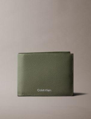 Pebble Grain Leather Trifold Wallet with Coin Pouch | Calvin Klein by CALVIN KLEIN