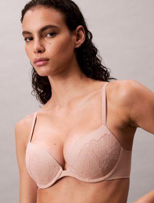 Perfectly Fit Lace Push Up Plunge Bra by CALVIN KLEIN