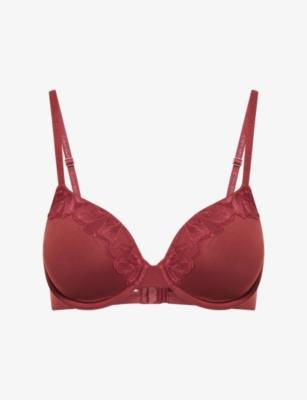 Perfectly Fit Lace Stretch-Woven Push-Up Bra by CALVIN KLEIN