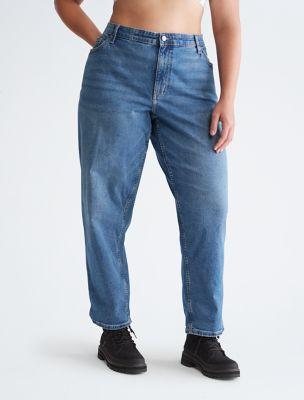 Plus Size Boyfriend Slim Fit Mid Rise Light Blue Jeans | Calvin Klein by CALVIN KLEIN
