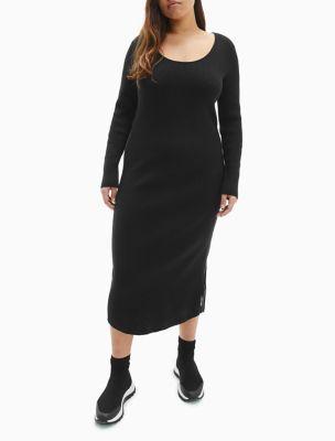 Plus Size Rib Scoopneck Maxi Dress | Calvin Klein by CALVIN KLEIN