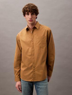 Pocket Cotton Button-Down Shirt by CALVIN KLEIN