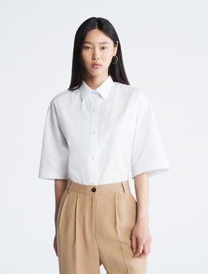 Poplin Button-Down Shirt by CALVIN KLEIN