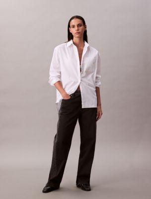Poplin Relaxed Button-Down Shirt by CALVIN KLEIN