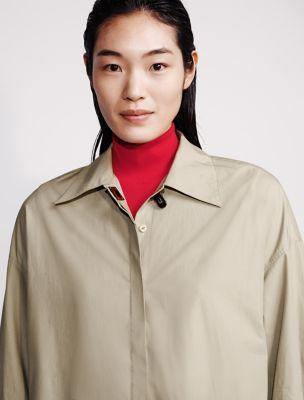Poplin Woven Mini Shirt Dress by CALVIN KLEIN