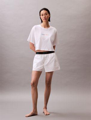Pride Logo Poplin Sleep Short by CALVIN KLEIN