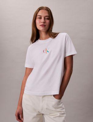 Pride Monogram Slim T-Shirt by CALVIN KLEIN