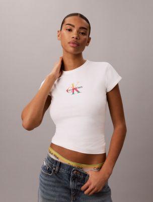 Pride Monologo Baby Tee by CALVIN KLEIN