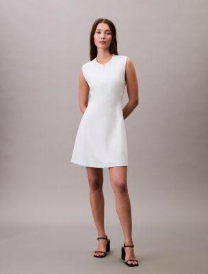 Quarter Zip A-Line Mini Dress by CALVIN KLEIN