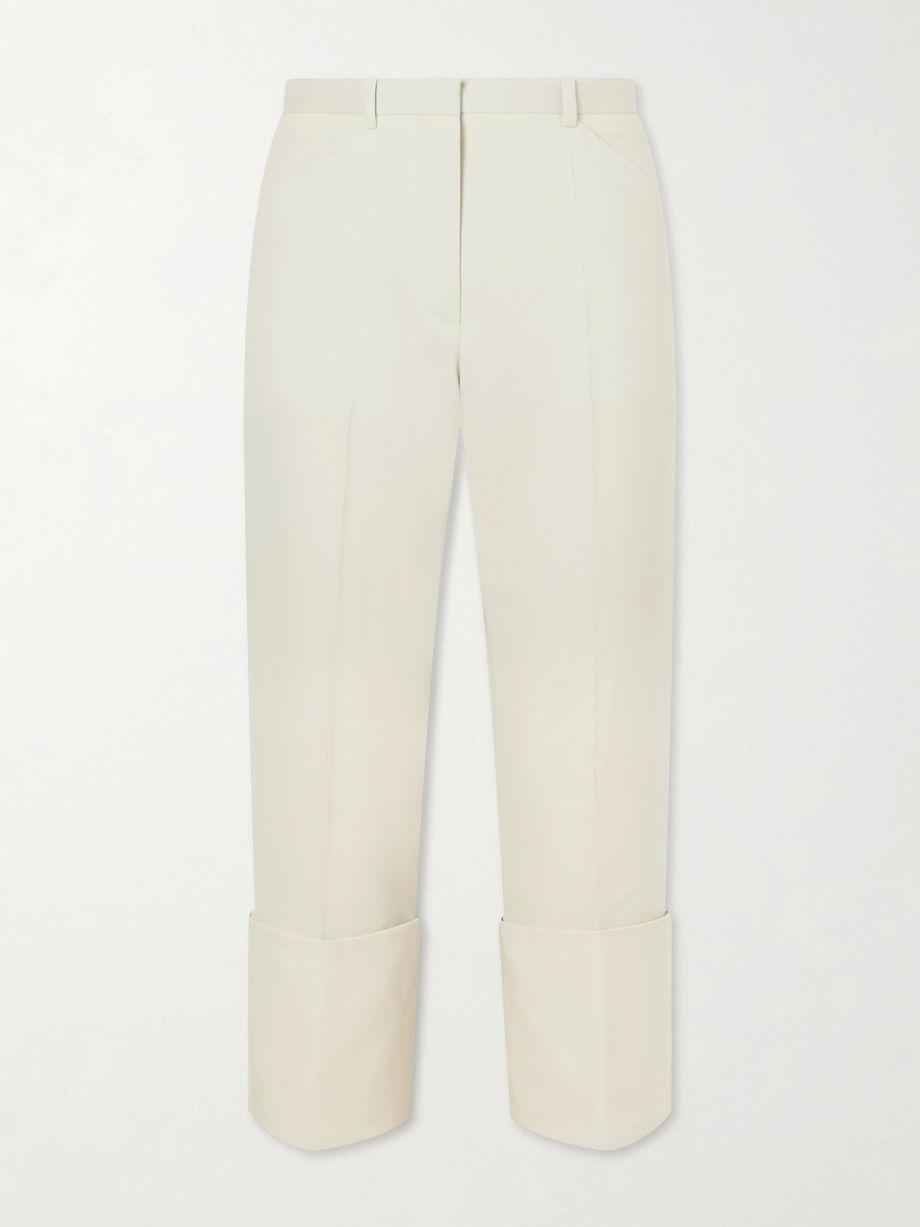 Ramie-blend twill straight-leg pants by CALVIN KLEIN