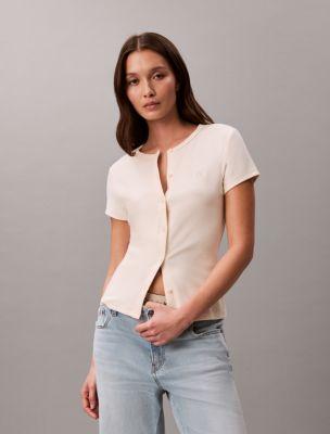 Refined Button-Down T-Shirt by CALVIN KLEIN