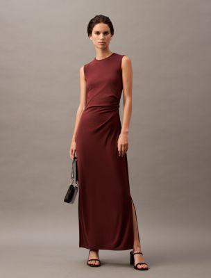 Refined Jersey Gathered Dress by CALVIN KLEIN