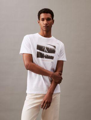 Reflection Monogram Logo Graphic Crewneck T-Shirt by CALVIN KLEIN