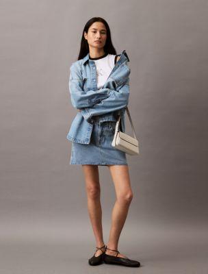 Relaxed Utility Shirt + Denim Mini Skirt | Calvin Klein by CALVIN KLEIN
