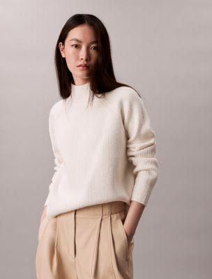 Rib Classic Mock Neck Sweater by CALVIN KLEIN