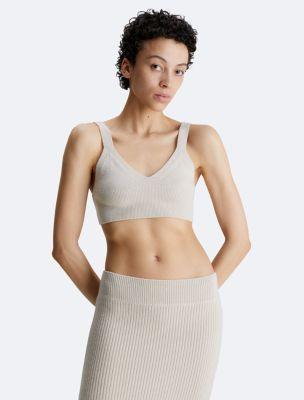 Rib Wool Blend Bralette by CALVIN KLEIN