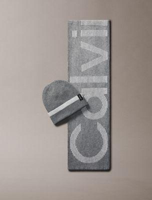 Ribbed Beanie and Scarf Gift Set | Calvin Klein by CALVIN KLEIN