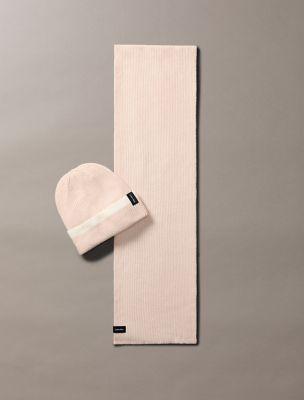 Ribbed Beanie and Scarf Gift Set | Calvin Klein by CALVIN KLEIN
