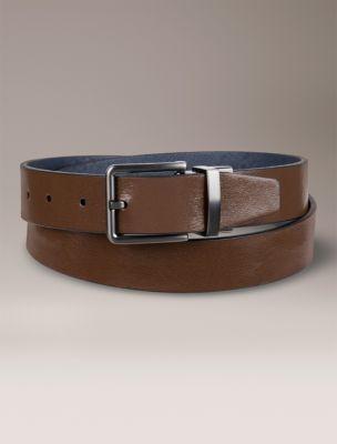 Saffiano Leather Reversible Belt by CALVIN KLEIN
