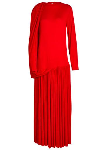 Sara draped fine-knit maxi dress by CALVIN KLEIN