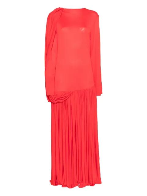 Sara draped pleated gown by CALVIN KLEIN
