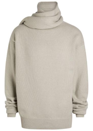 Scarf-effect cashmere jumper by CALVIN KLEIN