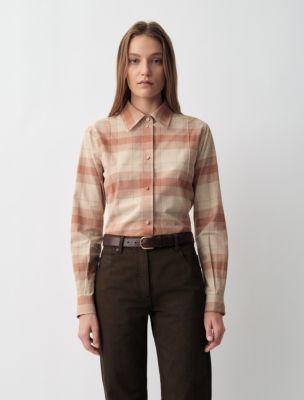 Scarlett Plaid Button-Down Shirt by CALVIN KLEIN
