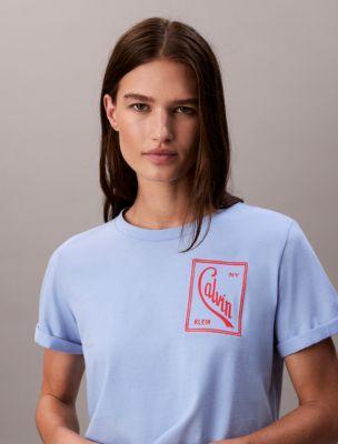 Script Logo Cropped Boxy T-Shirt by CALVIN KLEIN