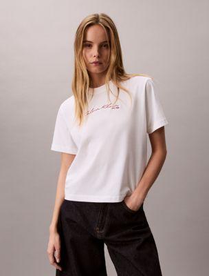 Script Logo Graphic Boxy T-Shirt by CALVIN KLEIN