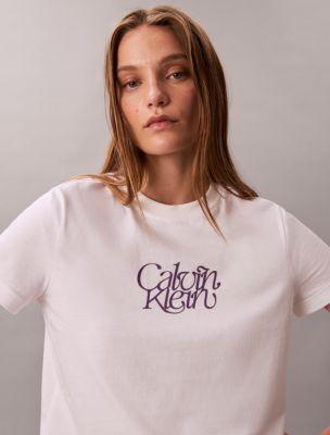Script Logo Graphic Slim T-Shirt by CALVIN KLEIN
