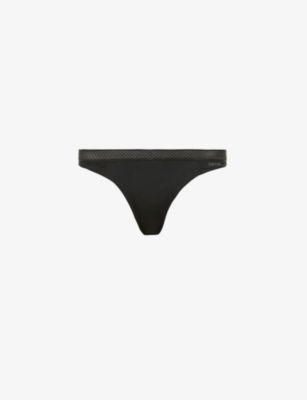 Seductive Comfort mid-rise Stretch-Nylon Thong by CALVIN KLEIN