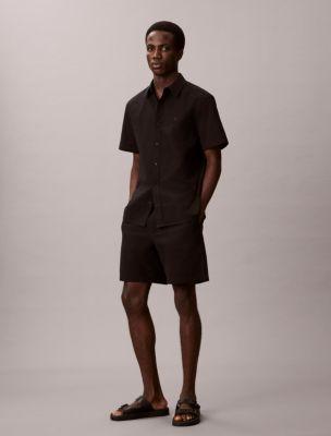 Seersucker Pull-On Shorts by CALVIN KLEIN