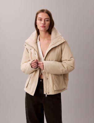 Sherpa Collar Relaxed Jacket by CALVIN KLEIN