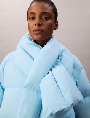 Short Puffer Jacket with Scarf by CALVIN KLEIN