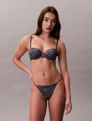 Signature Satin Thong by CALVIN KLEIN