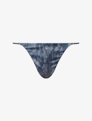 Signature String Satin Thong by CALVIN KLEIN