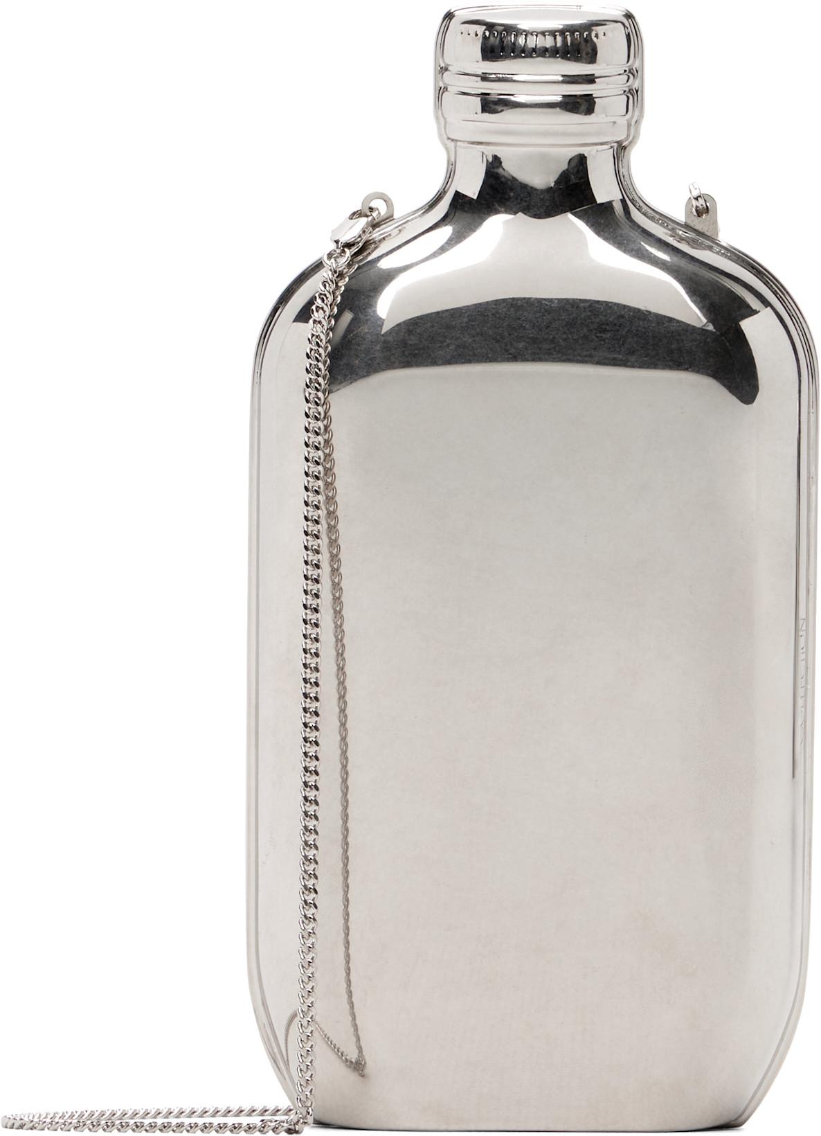 Silver 'The One' Clutch by CALVIN KLEIN