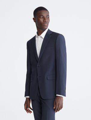 Skinny Fit Navy Suit Jacket by CALVIN KLEIN